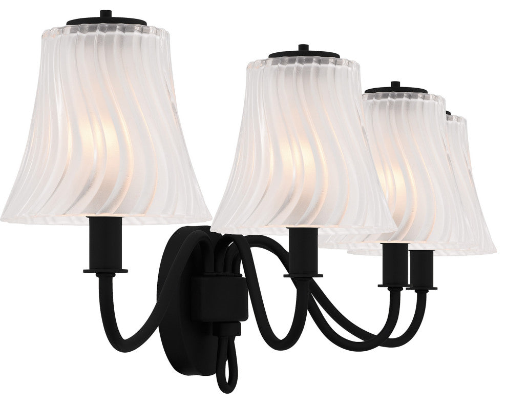 Quoizel MCK8631 McKinney 4 Light 31"W Vanity Light - Matte Black