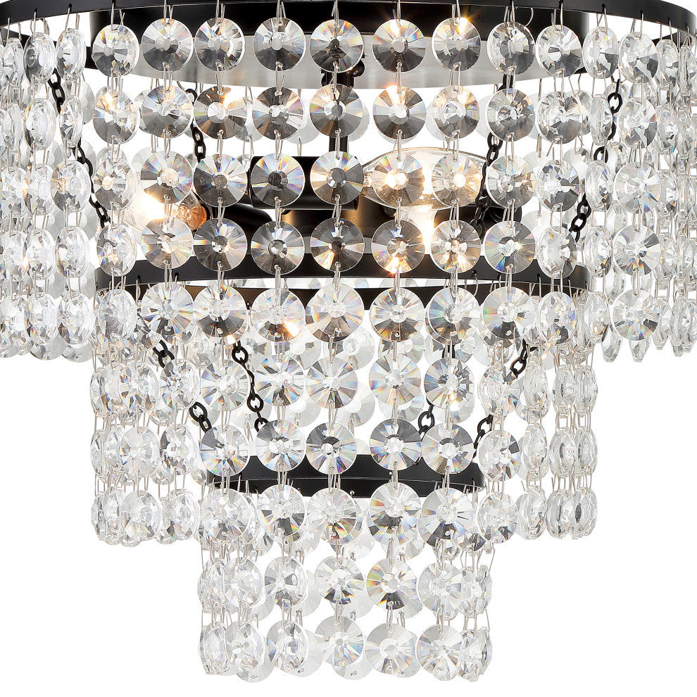 Gabrielle 3-Light Matte Black Ceiling Mount