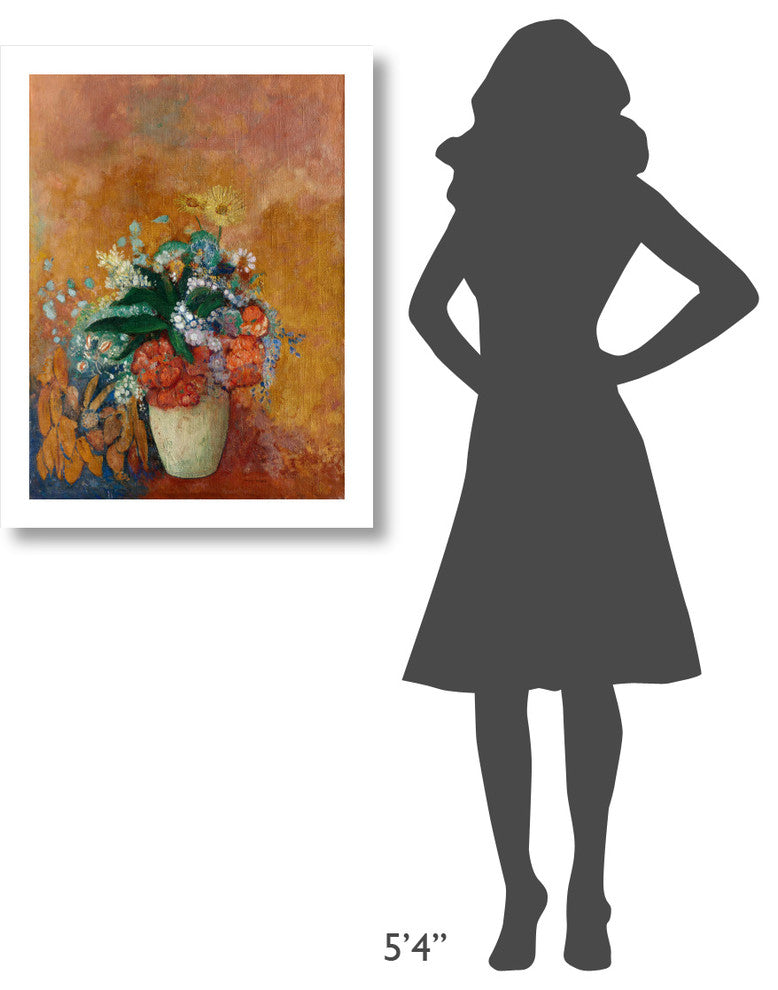 "Vase of Flowers, c. 1905" Digital Paper Print by Odilon Redon, 24"x32"
