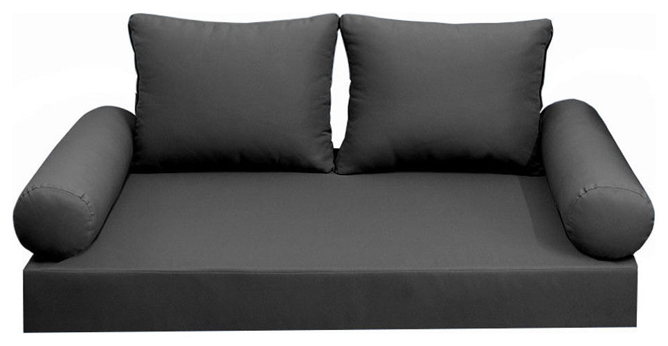 S1 Twin Size 5PC Knife Edge Daybed Mattress Cushion Bolster Complete Set AD003