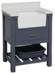 Charlotte 30" Bathroom Vanity, Marine Gray, Quartz