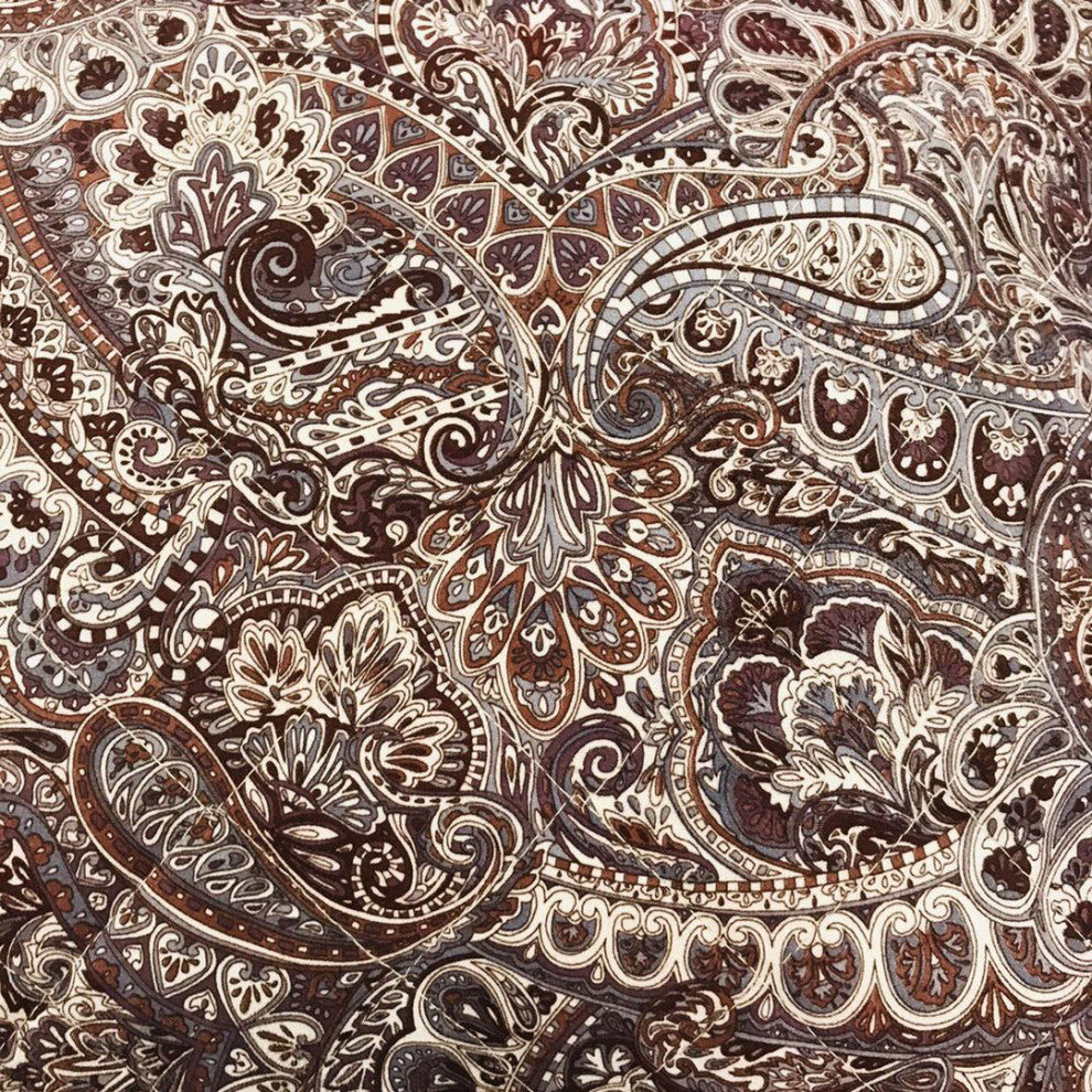 Paisley Suede 4 Piece Pillow Shell Set, Purple Ash, 20"x20"