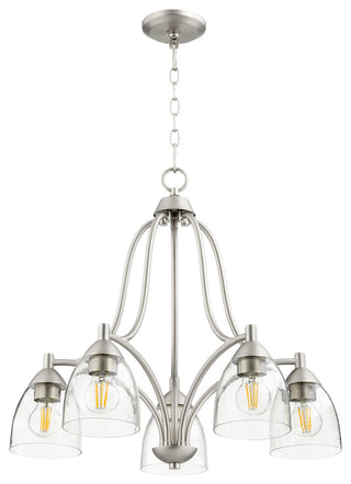 Barkley Quorum Home Collection Nook, Satin Nickel With Clear/Seeded