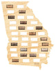 Georgia Wine Cork Map