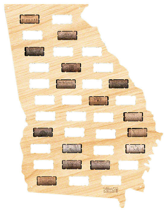 Georgia Wine Cork Map