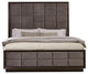 Coaster Durango Wood Queen Upholstered Bed Smoked Peppercorn and Gray