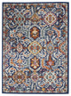 5' X 7' Blue And Ivory Power Loom Area Rug