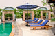 9' Bronze Collar Tilt Crank Aluminum Umbrella, Pacific Blue Pacifica