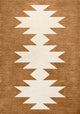 Chayton Minimalist Geometric Machine-Washable Area Rug, Rust/Cream, 5x8