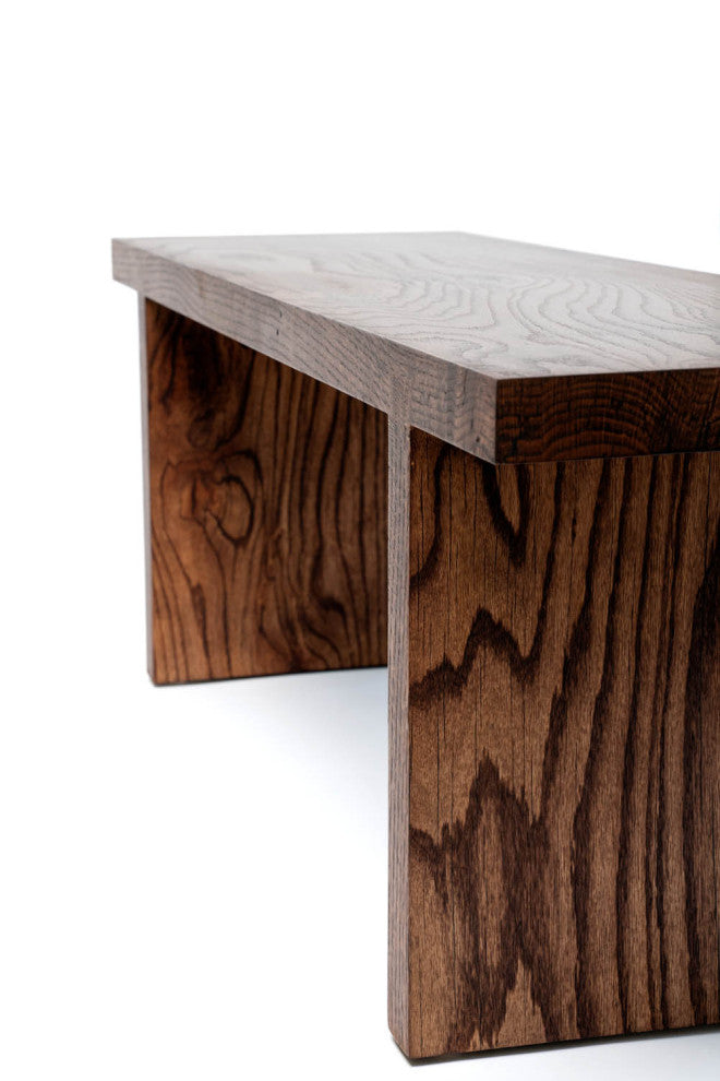 Rustic Wooden Bench Black