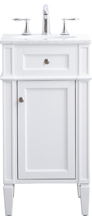 Contemporary White Vanity Set With Solid Wood