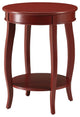 Urban Designs Portici Wooden Accent Side Table, Red