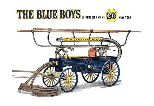 The Blue Boys: Jefferson Engine 26 New York - Framed Paper Poster 20" x 30"