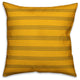 Yellow Stripes Throw Pillow, 18"x18"