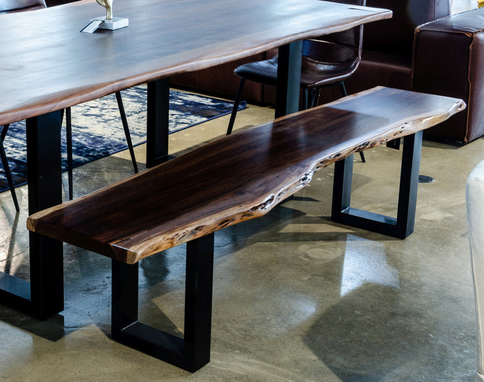 Modrest Taylor Large Live Edge Wood Large Dining Bench