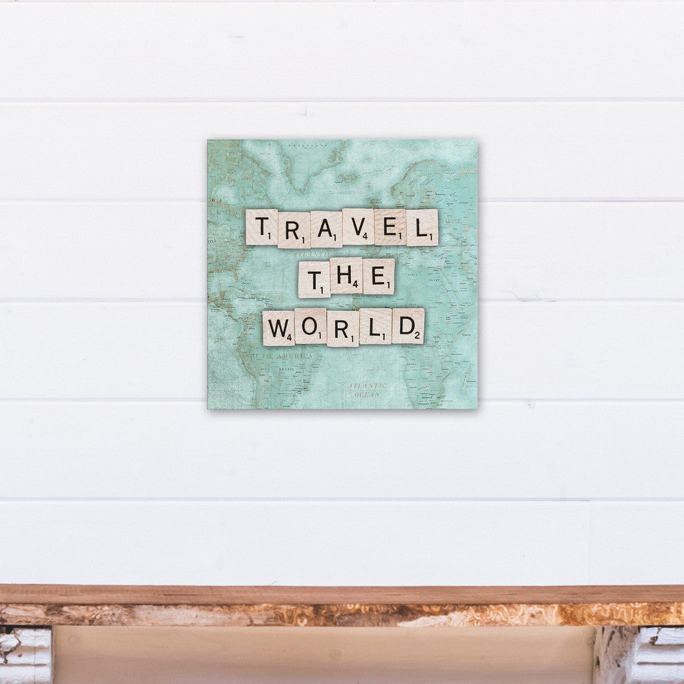 Travel the World 16"x16" Print on Canvas