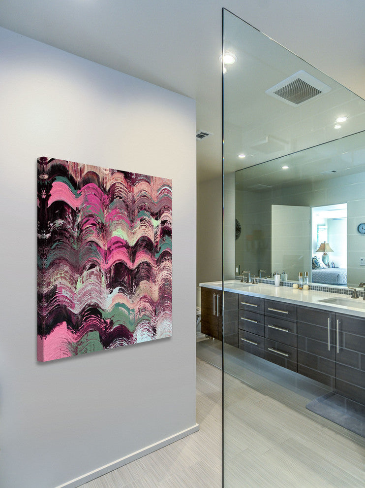 "Wavy Blends VII" Painting Print on Canvas by Irena Orlov