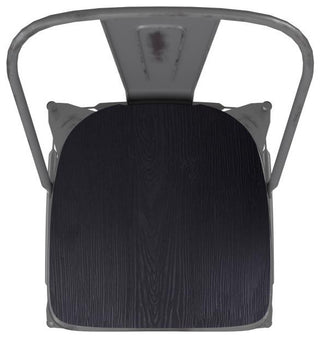 30'' High Indoor Clear Coated Counter Stool, Clear Coated/Black