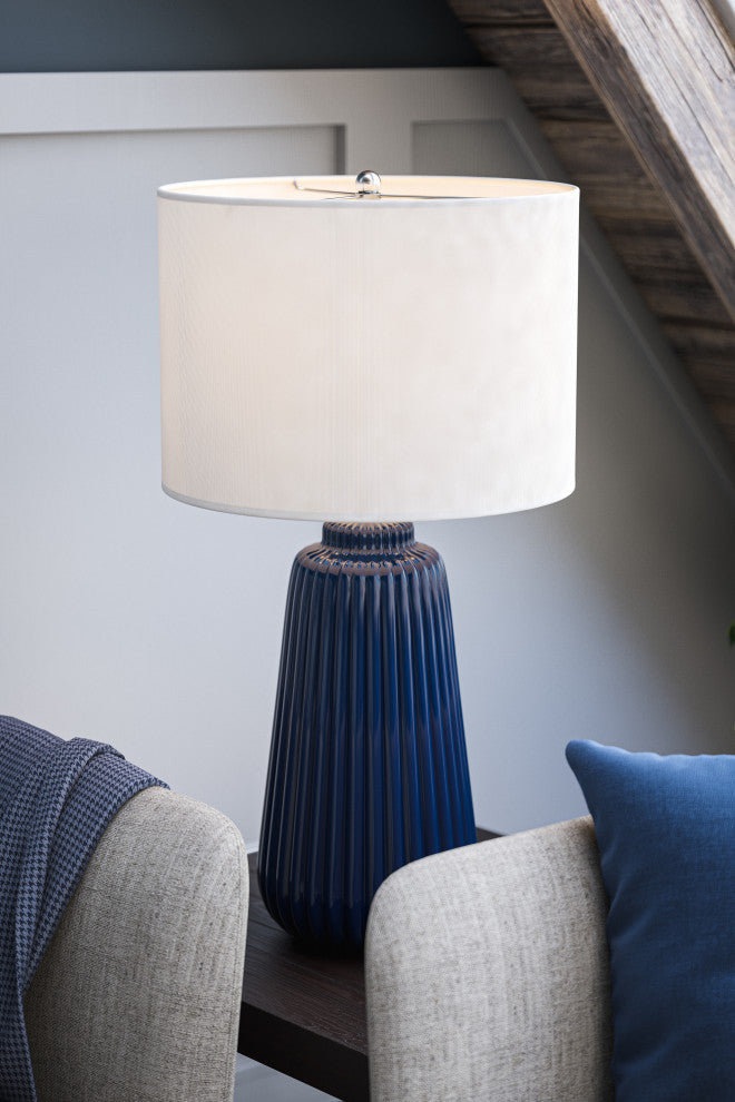 Kenroy 33158NAVY 1-Light Table Lamp, Ziggy