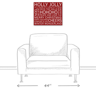 Christmas Sayings Red 2 16x20 Canvas Wall Art