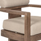 Relic Outdoor Dining Set Eucalyptus Wood Taupe Olefin Cushions, 5-Piece Set
