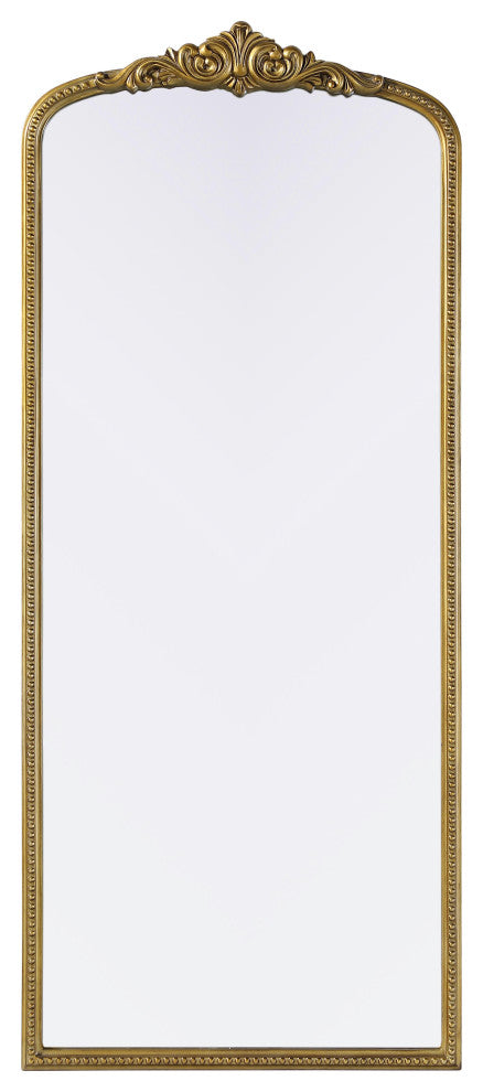 Home Living Vintage Resin Mirror 30x72, Antique Brass