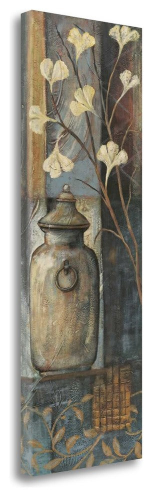 "Jar With Flowers I" By Jo Moulton, Giclee Print on Gallery Wrap Canvas