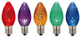 Vickerman C7 Multi Faceted LED Retrofit E12 Base Bulbs, Set of 5 Multi-Colored