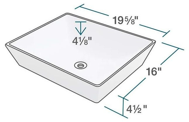 Porcelain Vessel Sink, White