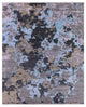 9' 6" X 11' 8" Abstract Hand Knotted Wool and Silk Rug Q9158