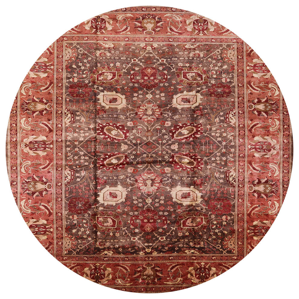 Ahgly Company Indoor Round Mid-Century Modern Area Rugs, 4' Round