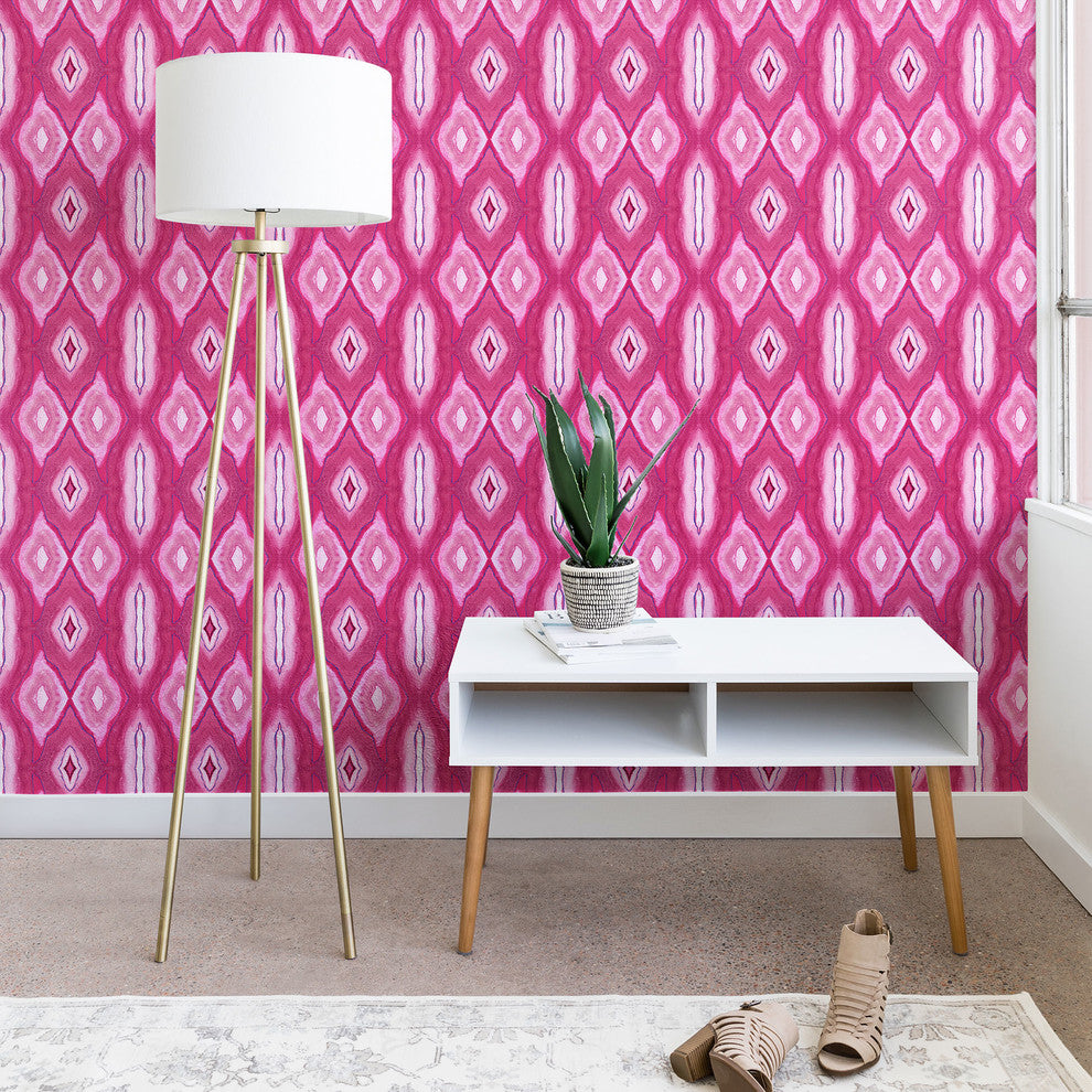 Deny Designs Viviana Gonzalez Agate Inspired 08 Wallpaper, Pink, 2'x4'