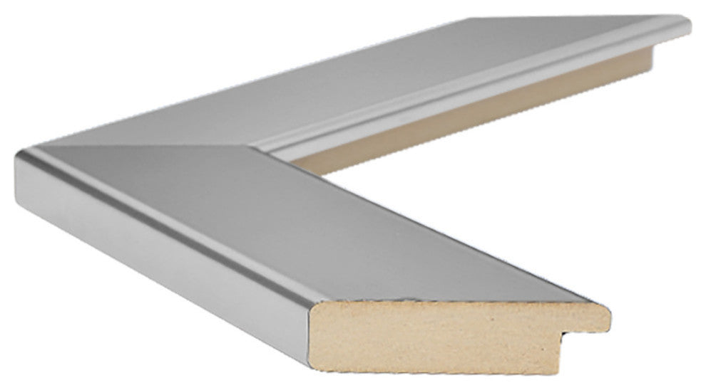 Meade Framed Wall Mirror, Brushed Chrome, 36"x36"