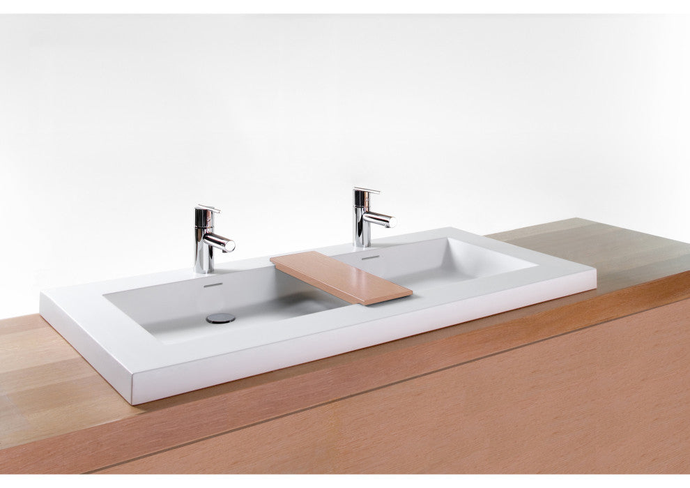 Lavatory Sink VCS 48 CUBE COLLECTION IN: 48x22x2, Glossy