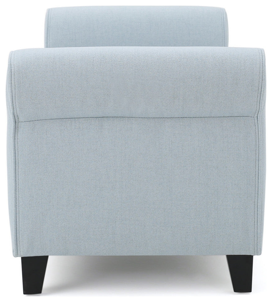 GDF Studio Keiko Contemporary Rolled Arm Fabric Storage Ottoman Bench
