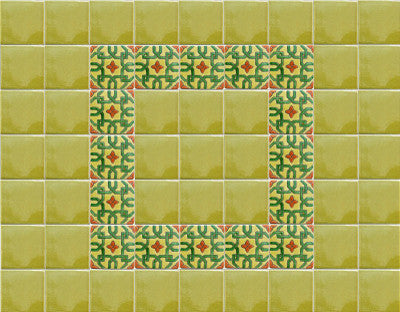 4.2x4.2 9 pcs Alhambra Morocco Talavera Mexican Tile
