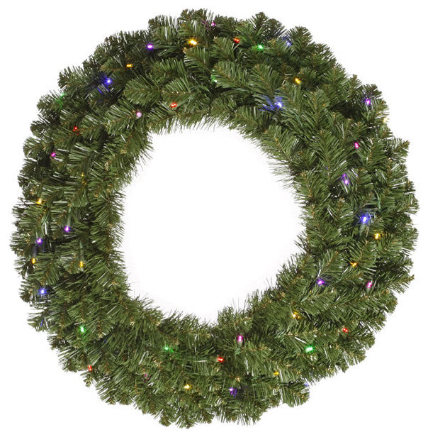 Vickerman Grand Teton Wreath, 50 Multi LED, 30"