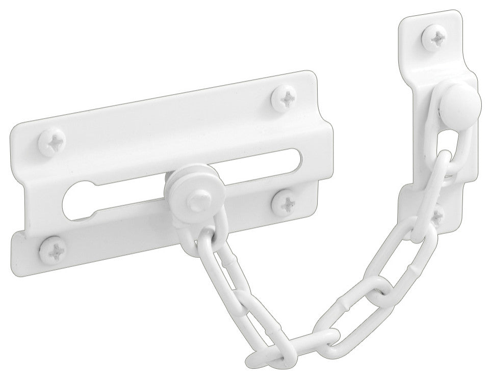 Chain Door Guard, Diecast, White Finish