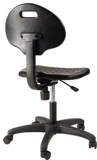 NPS Polyurethane Task Chair, 16"-21" Height, Black