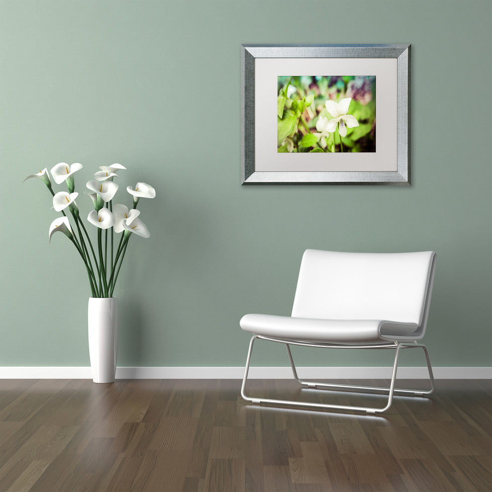 PIPA Fine Art ''Tranquil China Violet'' Matted Framed Art, 20x16