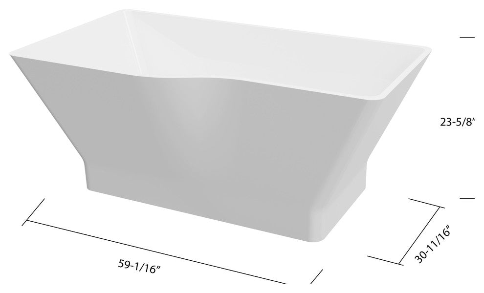 Riga-59" Freestanding Tub No Faucet