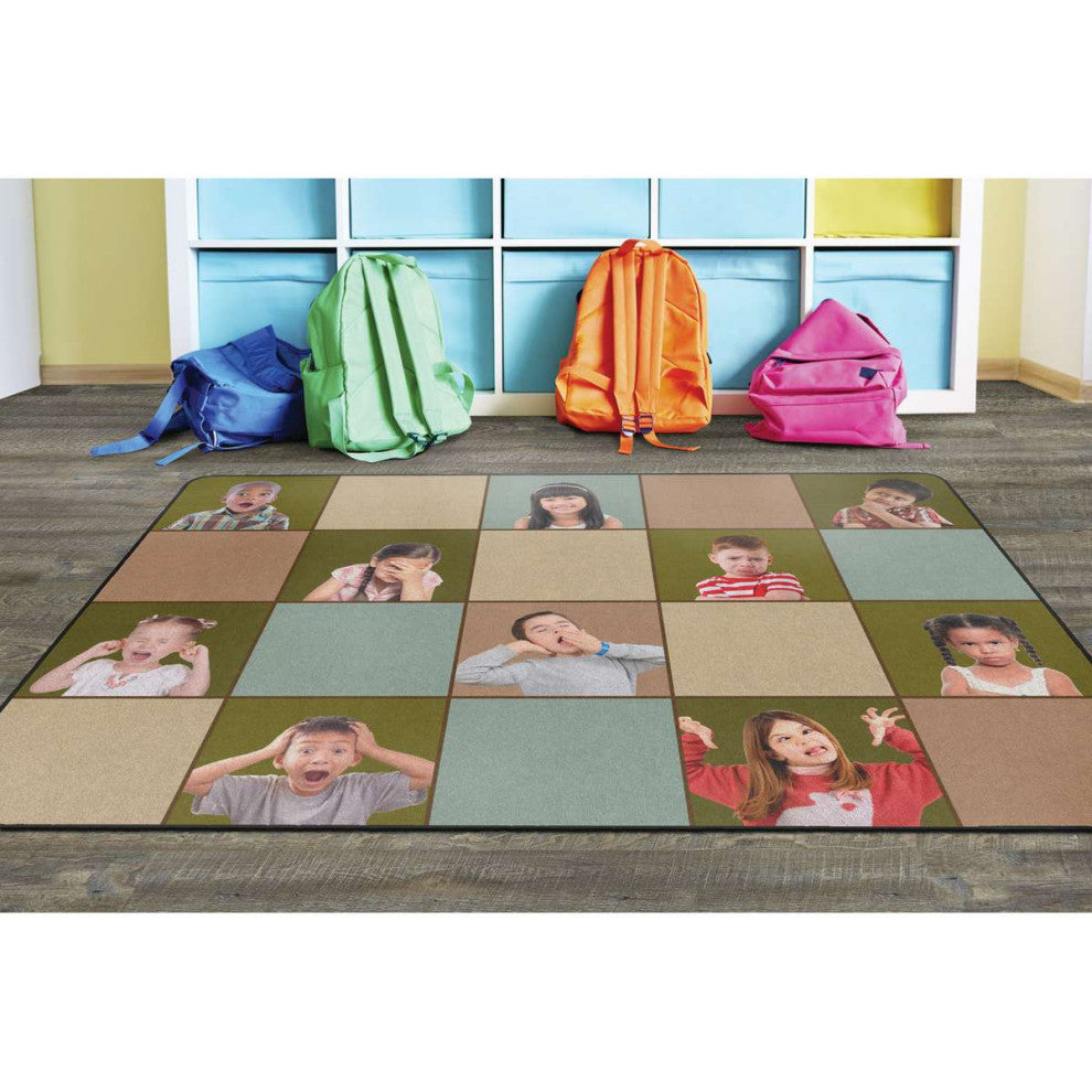 Flagship Carpets FA1152-32FS 6x8'4 Social Emotional Seating Earthtone Rug
