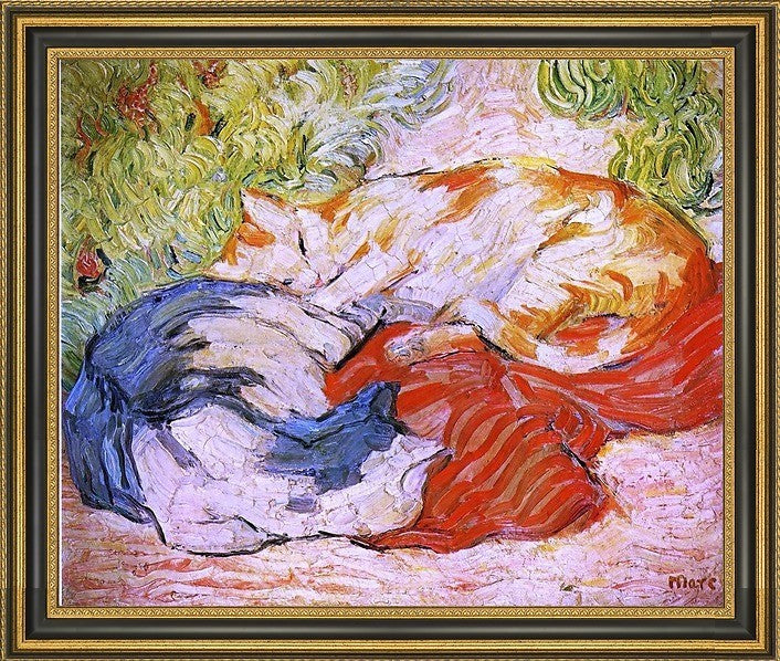 Franz Marc Cats - 20" x 25" Framed Premium Canvas Print