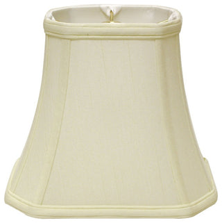 16" Ivory Slanted Rectangle Bell Monay Shantung Lampshade