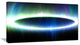 Large Blue Oval Fractal Light, Abstract Canvas Art Print, 40x20