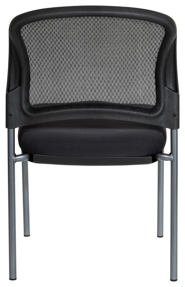 Titanium Black Visitors Chair With ProGrid Back and Straight Legs