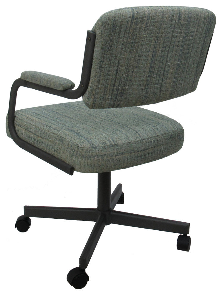 Swivel Tilt Kitchen Caster Chair with Wheels - M-110, Watusi Aquatint, Gray