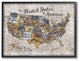 Stupell Industries United States Map Typography Art, 11 x 14