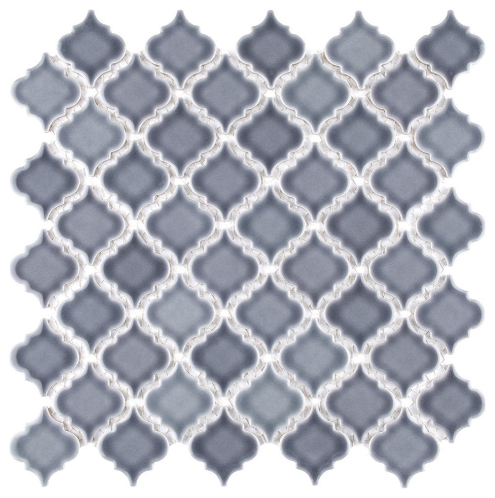 Hudson Tangier Mosaic Floor and Wall Tile, Imperial Grey, Sample
