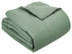 Cottonpure 100% Sustainable Cotton Filled Blanket, Sage, Full/Queen